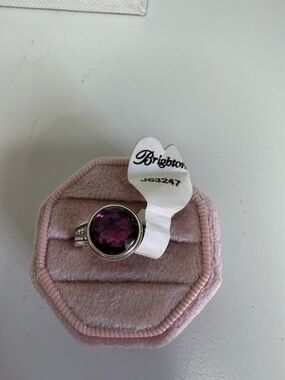 Brighton Purple Faceted Gemstone Ring in Sterling-Style Settings ss 9